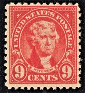 US 561 MNH VF 9 Cent Jefferson Rose CV $25