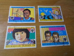 Chad  #  374-77  used