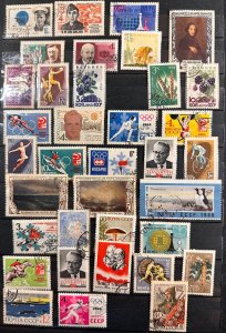 Russia LOT - Used Mostly 1960s, A few w/Faults, Most Crystal Mounted [RU140]