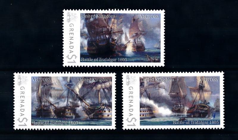 [90821] Grenada 2009 Ships Battle of Trafalgar  MNH