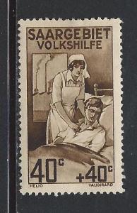  Saar Sc # B2 mint hinged Semi Postal