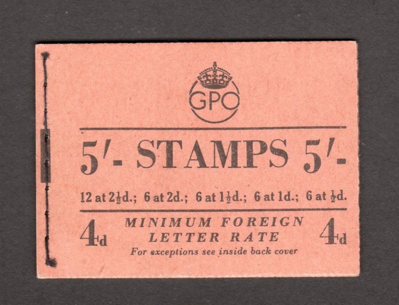 5/- BOOKLET MAY 1953 Cat £45 