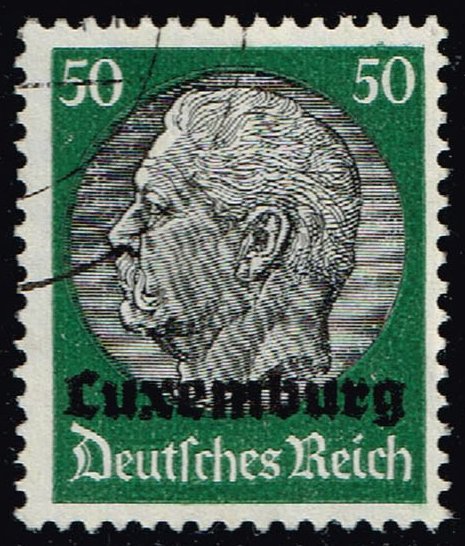 Luxembourg #N13 Hindenburg - German Occupation; Used (3Stars)