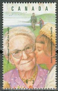 #1523c Canada MNH UN Year of the Family - Child with Elderly