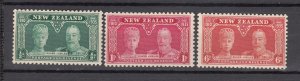 J43736 JLStamps 1935 new zealand set mhr #199-201 jubilee