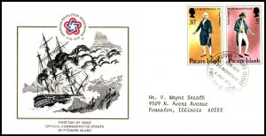 Pitcairn Islands 158a US Bicentennial Typed FDC