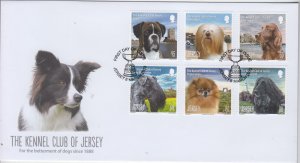 Jersey 2013, 'Kennel Club Dogs'  Set of 6  on FDC