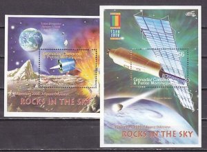 Grenada, Gr. Scott cat. 2207-2208. Lunar Prospector & Saturn s/sheets..^