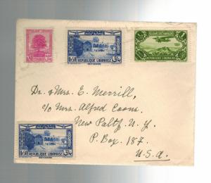 1940s Lebanon Airmail cover to USA Pharmacy