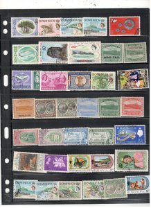 DOMINICA COLLECTION ON STOCK SHEET MINT/USED