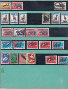 congo stamps on album pages  ref 13243
