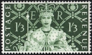 Great Britain #315 1'3s Coronation of Queen Elizabeth II (1953) MNH