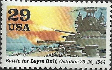 # 2838i MINT NEVER HINGED ( MNH ) BATTLE LEYTE GULF