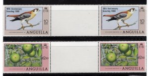 Anguilla #387-388 G-P MNH Gutter Pairs - Stamp