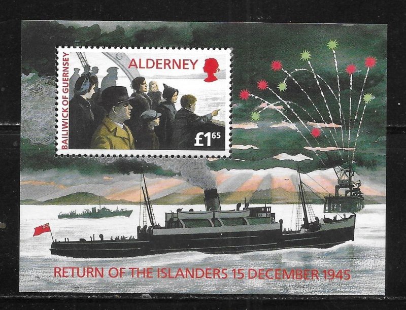 Alderney 90 50th Return of Islanders s.s Unused HINGED 2025 Scott c.v. $4.75 30%