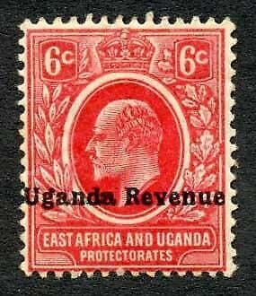 Uganda BF26 KEVII 6c Revenue M/M (toned gum) 