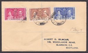 BARBADOS 1937 Coronation set on FDC........................................a3647