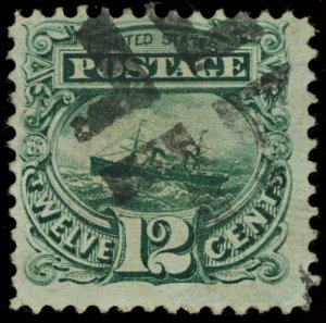 Sc # 117 1869 12c Green Fine Used