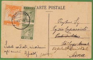 ad0901 - GREECE - Postal History -  POSTCARD to ITALY 1917