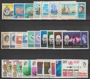 PITCAIRN ISLANDS 1961/7 'COMMEMORATIVE SETS' MNH