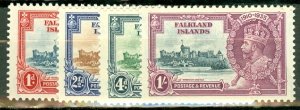 JA: Falkland Islands 77-80 mint CV $55