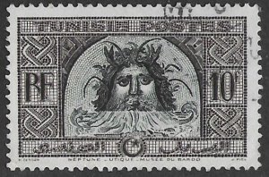 Tunisia # 191  Neptune Mosaic  - 10fr.  (1)  VF Used