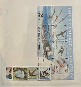 Souvenir Sheet British Antarctic Territory Scott #345-9 nh