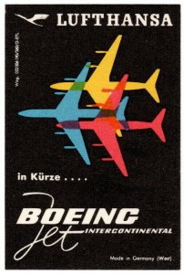 (I.B) Germany Cinderella : Trade Label (Lufthansa-Boeing)