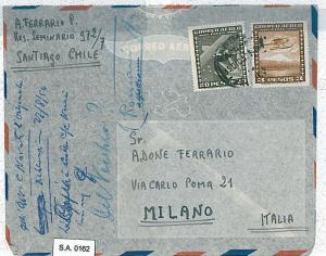POSTAL HISTORY : CHILE - AIRMAIL COVER to ITALY 1953