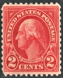 SC#634 2¢ Washington Single (1926) No Gum/Uncancelled