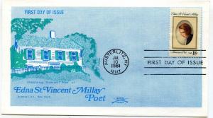 1926 Edna St Vincent Millay Colonial FDC