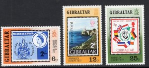 Gibraltar   #356-358  MNH  1977 Amphilex `77