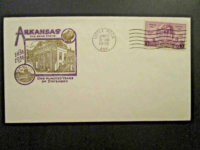 US SC# 777 FDC / Little Rock CDS / Cacheted / Unaddressed - Z4701