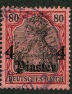 German Offices Turkey SC# 38 o/p 4Piaster on Germany 80pf used