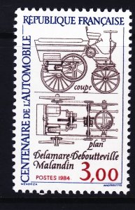 France 1943 MNH 1984 100th Anniversary of the Automobile Issue Very Fine