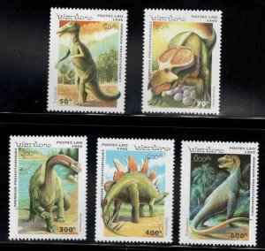 LAOS Scott 1208-1212 MNH** 1995 Dinosaur stamp set