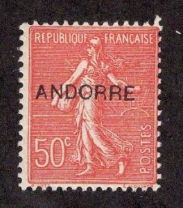 ANDORRA -FRENCH ADMIN #12 F/MOG ~JM-2163