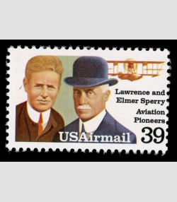 U.S.#C114 Lawrence & Elmer Sperry 39c Single, MNH.