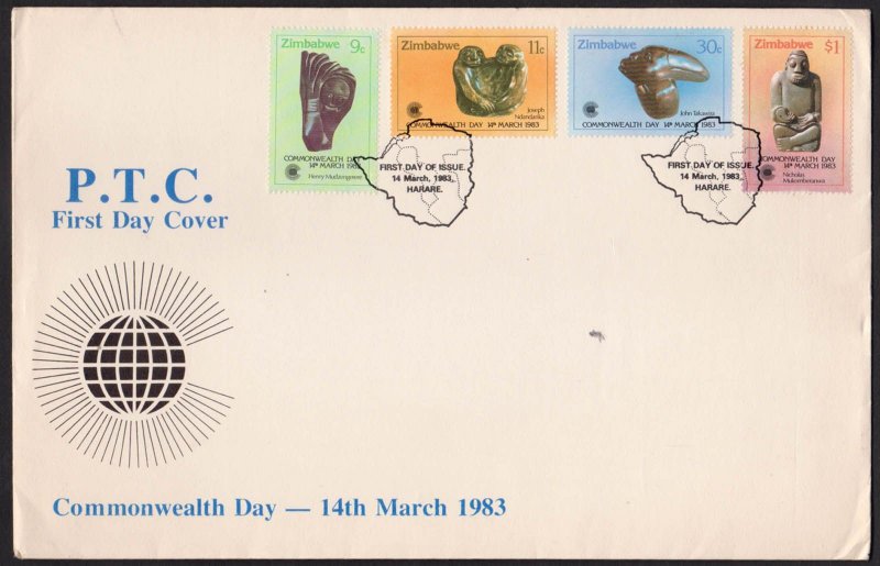 ZIMBABWE - 1983 COMMONWEALTH DAY - 4V - FDC