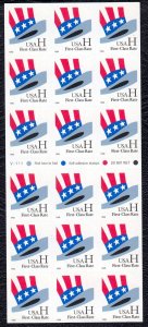 United States 1998 Sam's Hat Complete MNH Booklet Pane (Under FV $5.94) ...