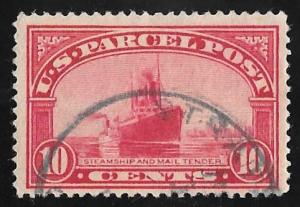 Q6 10 cents Steam Ship Stamp used F-VF