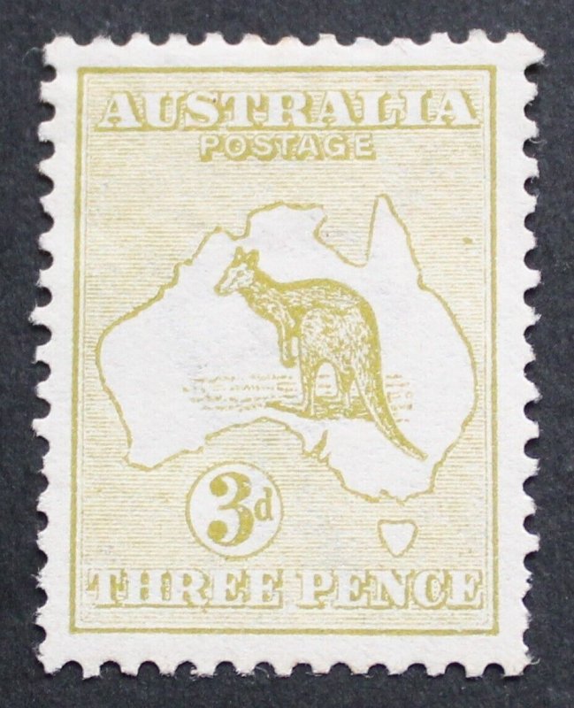 Australia 1913 Three Pence Die I Kangaroo first watermark SG 5 mint