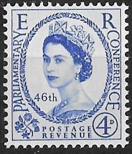 Great Britain # 337  Parliamentary Conference 1957  (1) Mint NH