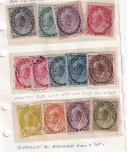 CANADA # 66-73 VF-COLLECTED FOR CENTERING INCLUDES BOTH SLATE & DEEP BLUE SHADES