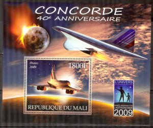 Mali 2009 Aviation Concorde 40 Years S/S MNH