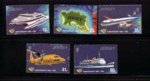 Jersey Sc 685-9 1994 25 yrs Postal Independence stamps NH