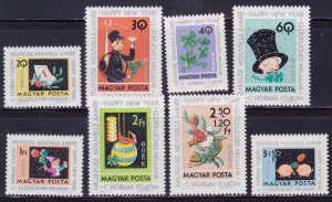 Hungary, 1963, New Year Celebration, Mi#1983-90, MNH