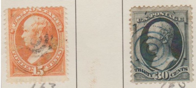 U.S. Scott #163//165 Webster & Hamilton Stamp - Used Set of 2