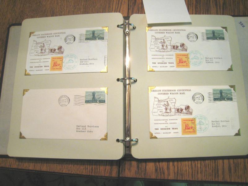 THE OREGON TRAIL - 2000 MILE RE-ENACTMENT - STOP COVERS & TRUMAN SIGNATURES (ds)