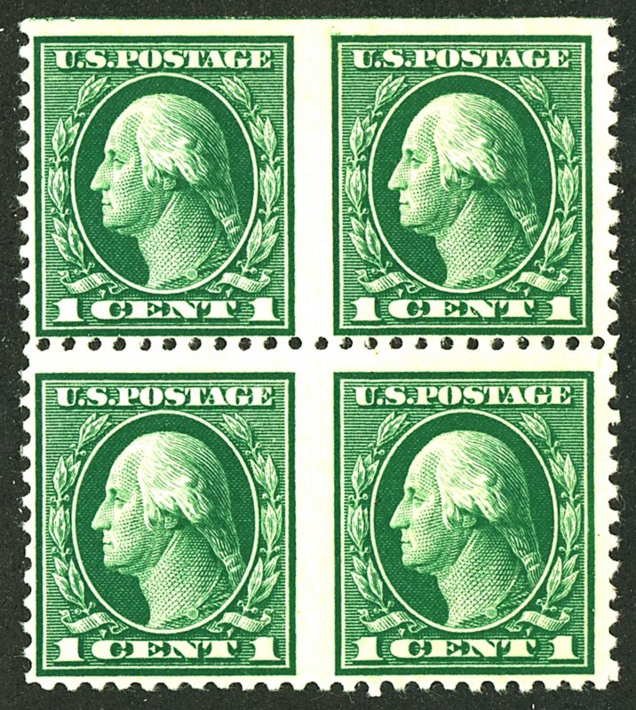 U.S. #498 MINT BLOCK OF 4 OG NH